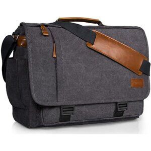 Messenger Bag17-17.3 Inch Water-resistance Canvas Laptop Shoulder Bag for Travel